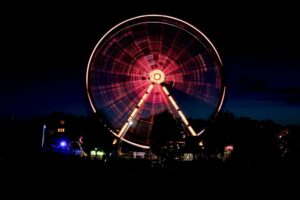 Riesenrad Während Der Nacht